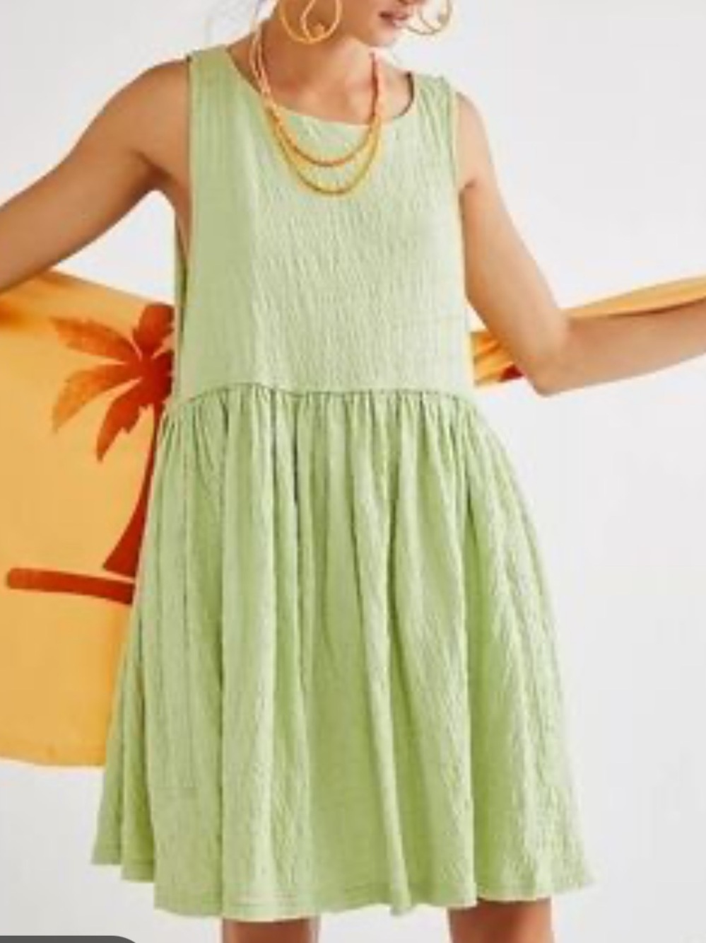 Free People Beach Sage Green Endless Summer Elle Mini Dress Size Medium